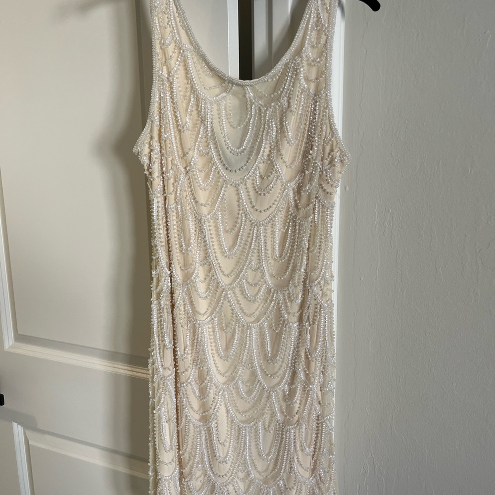 Pisarro Nights Cream Backless Dress